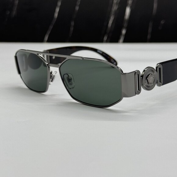 NEW VERSACE VE2287 100171 BLACK/GREEN SUNGLASSES VE2287 1001/71, MOD 2287 1001/7 - Picture 3 of 10